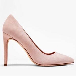 Halston Haritage Women Claudia Suede Blush Light Pink Heels Pumps Shoes Size 7 M